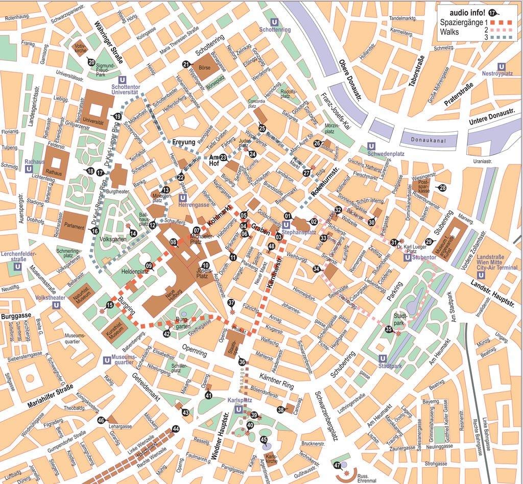 austurríki city center kort