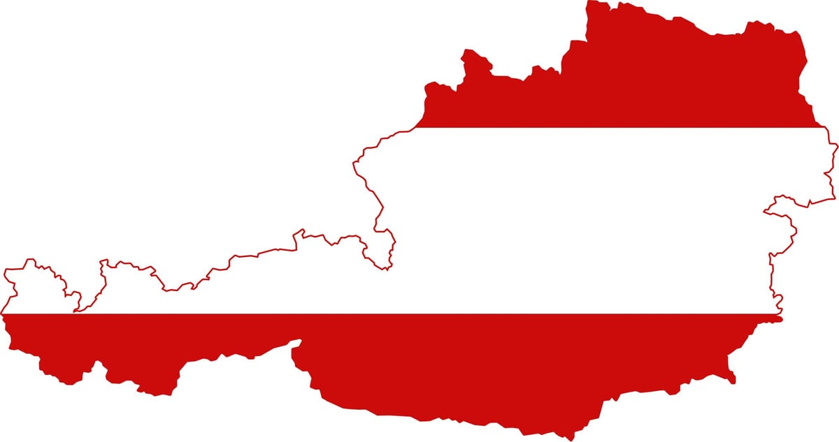 austurríki kort fána