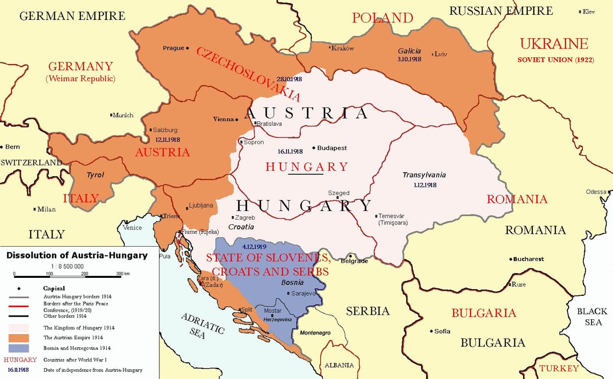 austurríki ungverjaland kort 1900