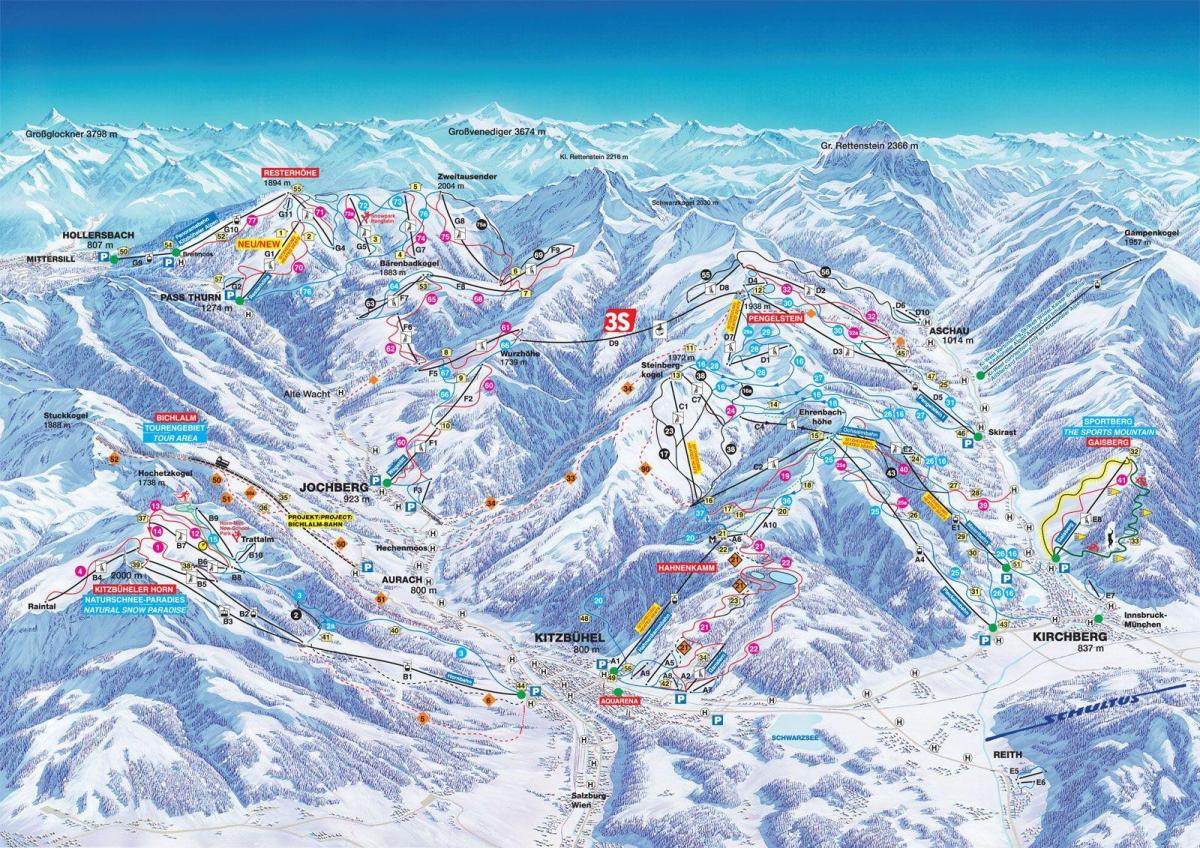 austurríki ski kort