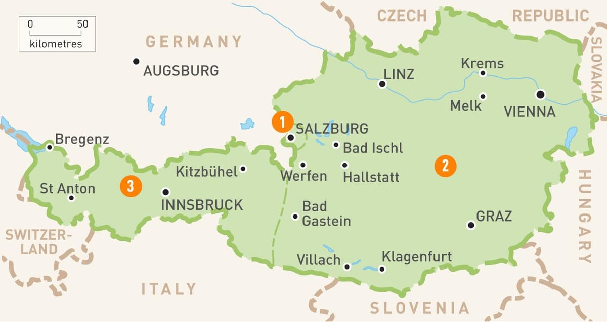 kort af bregenz í austurríki