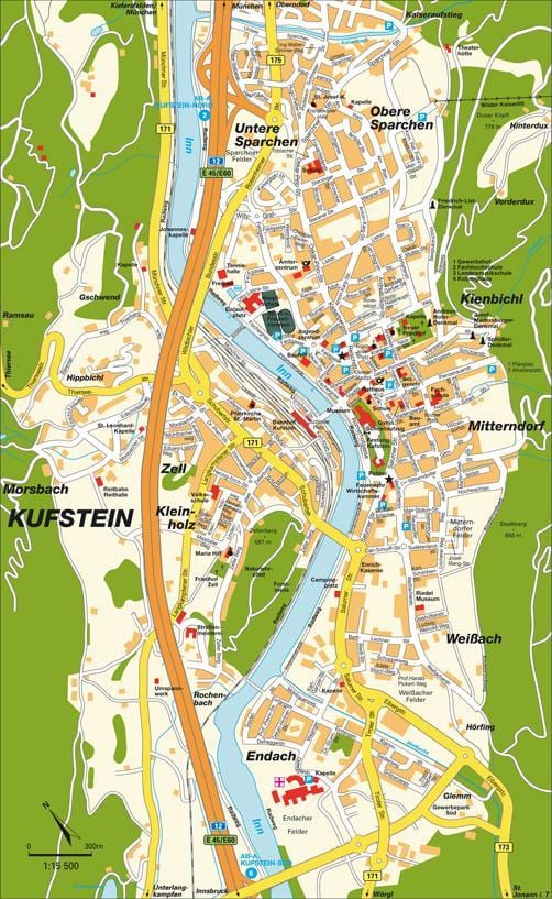 kort af innsbruck flugvöllur austurríki