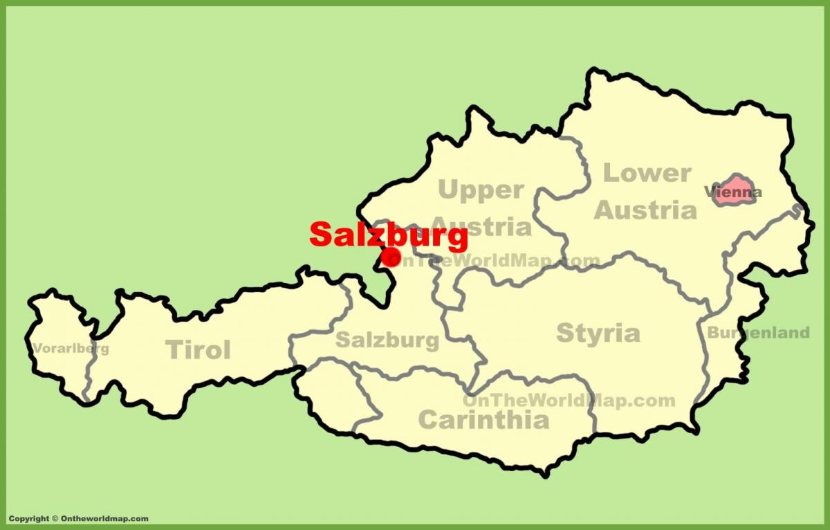 austurríki salzburg kort