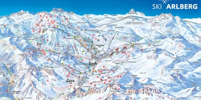Kort af arlberg austurríki