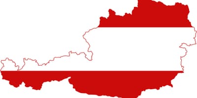 Austurríki kort fána