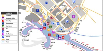 Kort af austurríki flugvöllur