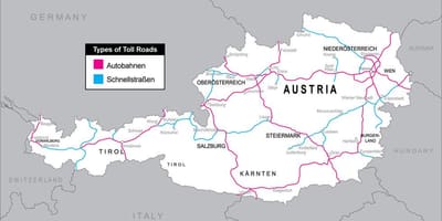 Tollur í austurríki kort