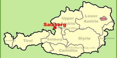 Austurríki salzburg kort