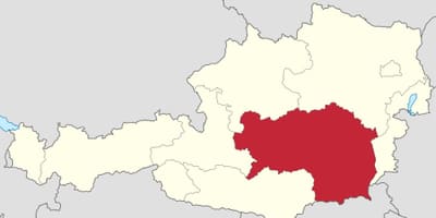 Kort af steiermark austurríki 