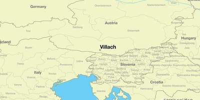 Kort af villach austurríki